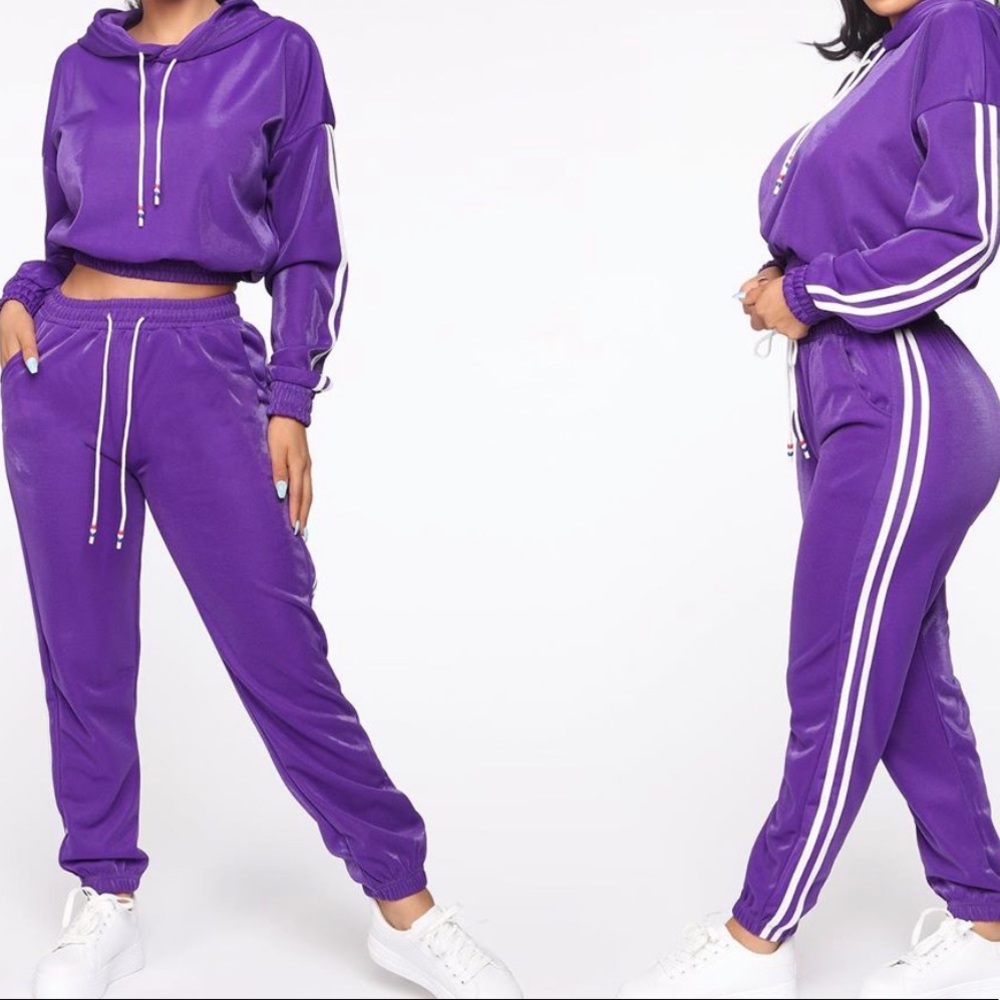 2pc Purple Track Suit